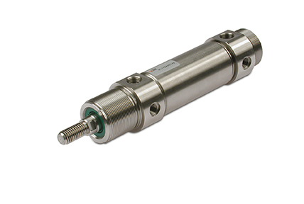 Round stainless steel cylinders, diameters from 32 to 63 mm