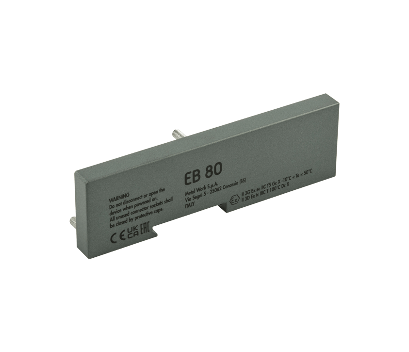 Terminale di ingresso per regolatori proporzionali di pressione EB 80 con connettore M12 in batteria