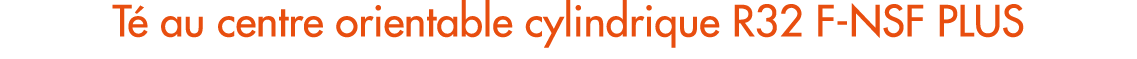 T au centre orientable cylindrique R32 F NSF PLUS