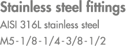 Stainless steel fittings AISI 316L stainless steel M5 1/8 1/4 3/8 1/2